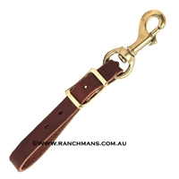 Ranchman's Leather Back Cinch Connector Strap w/Snap