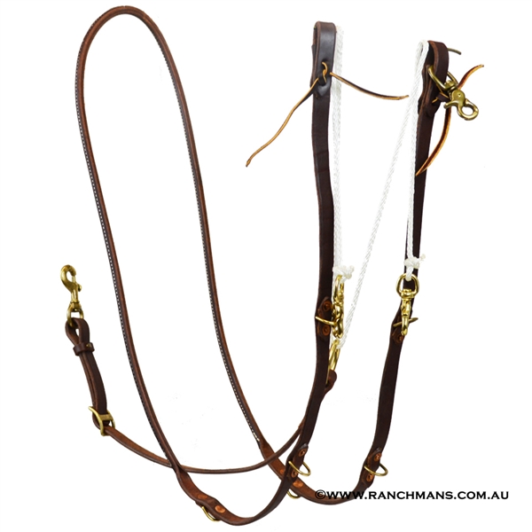 Ranchman's Rolled & Sewn Rein German Martingale