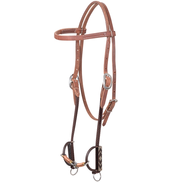 Martin Saddlery® Diamond Draw Gag Bridle w/Copper O Ring Mouthpiece