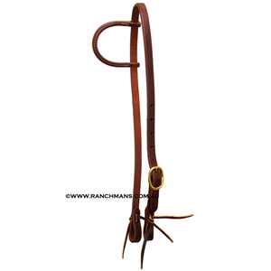 Ranchman's Sliding One Ear Harness Leather Headstall