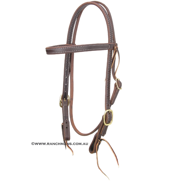 Ranchmans 3/4" Double & Stitched Browband Headstall