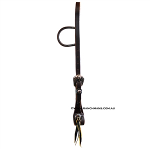 Ranchmans Sliding One Ear Headstall w/Antique Copper Buckle