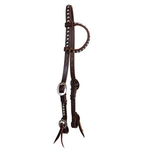 Ranchmans Heavy Oiled "Weatherford" Sliding Ear Headstall