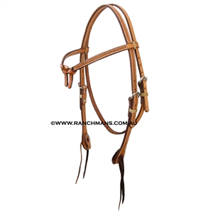 Ranchman's Futurity Knot Basket Stamp Browband Bridle