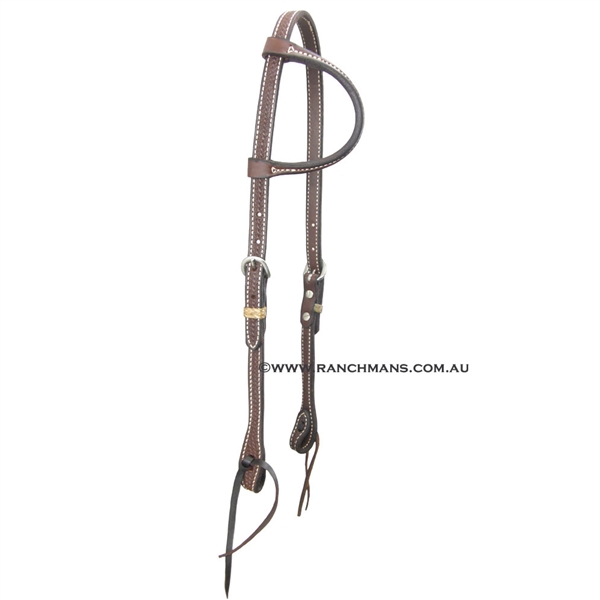 Ranchmans Heavy Oil Basket Stamp One Ear Bridle