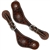 Showman® Ladies Dark Oil Tooled Spur Straps