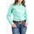 Cinch® Ladies Solid Green Button-Down Shirt