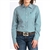 Cinch® Ladies Teal & White Striped Button Down Shirt