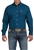 Mens Cinch® Teal Geometric Print Longsleeve Shirt