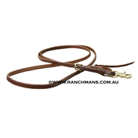 Ranchman's 1/2" Oiled Harness Leather Roping Reins
