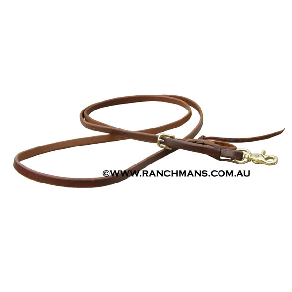 Ranchman's 1/2" Oiled Harness Leather Roping Reins