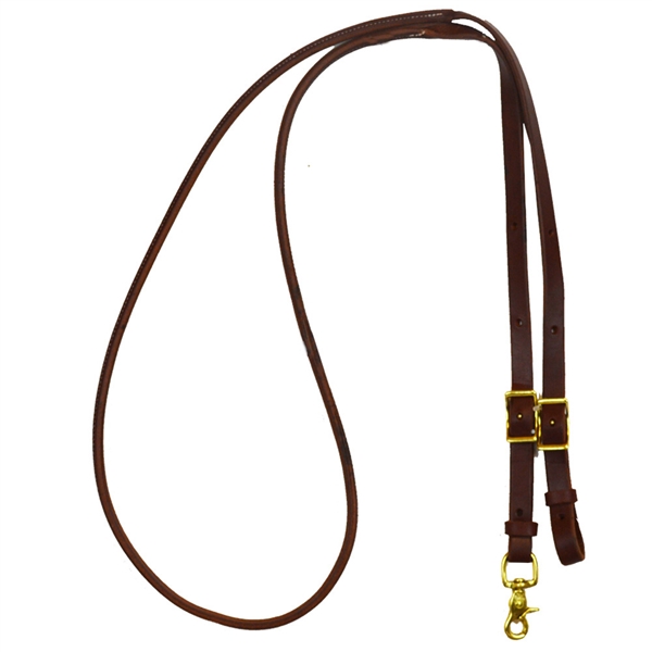 3/4" Harness Leather Rolled Centre Roping Reins