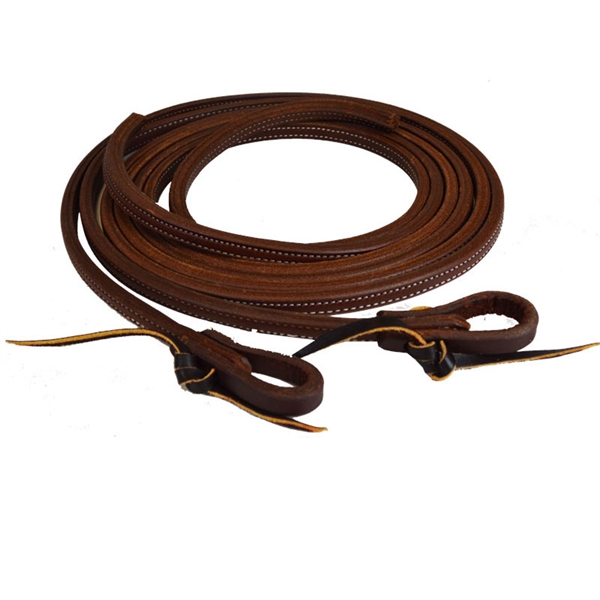 Ranchman's Extra Heavy D&S Harness Leather Split Reins