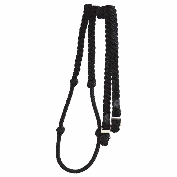 Ranchmans Braided Barrel Racing Rein w/Knots - Black