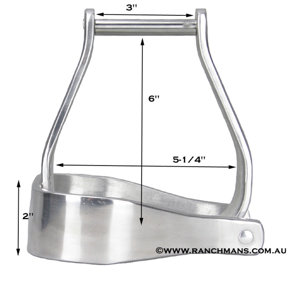 Ranchman's 2" Tread Aluminium Stirrups