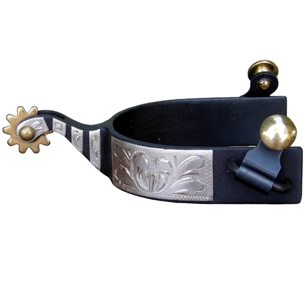 Mens Cheyenne Silver Cutter Spurs w/Silver Trim