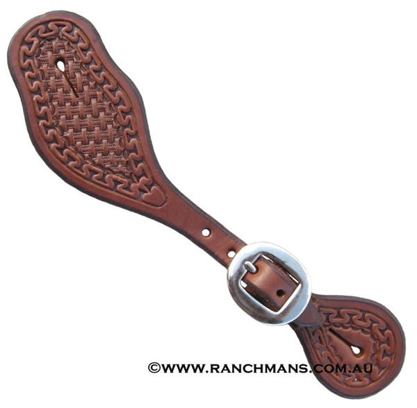 Ranchman's Ladies Running "W" Border Spur Straps