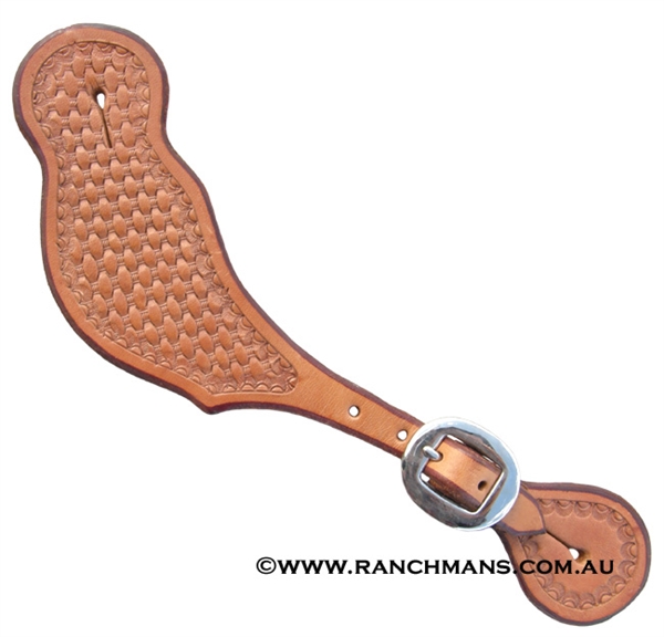 Ranchman's Mens Basket Stamp Spur Straps