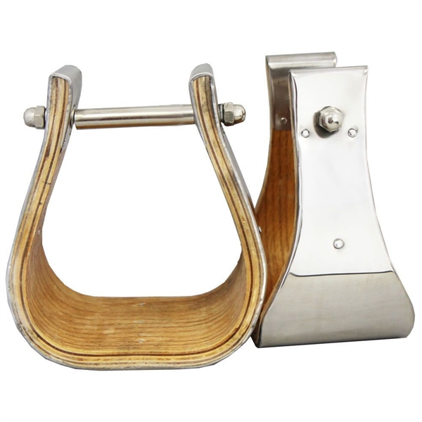 Ranchman's 4" Tread Stainless Steel Buckaroo Stirrups