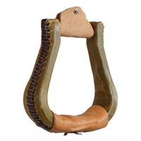 Ranchmans Rawhide Covered Barrel Racing Stirrups