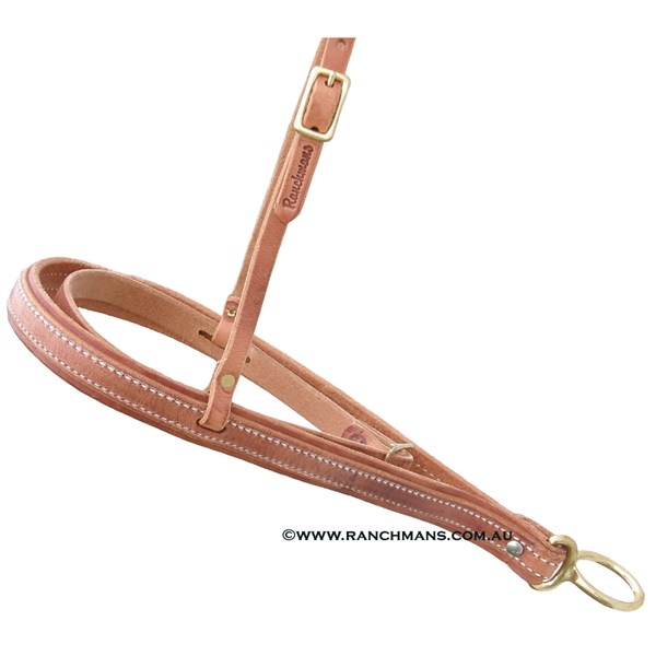 Ranchman's  Harness Leather Tie Down Noseband w/Caveson