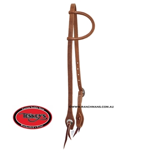 Teskeys Sliding One Ear Headstall w/Conchos