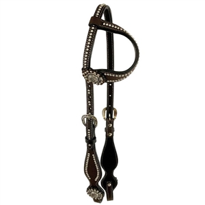 Ranchmans Sliding One Ear Headstall w/Dots