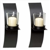 Modern Art Candle Sconce Duo