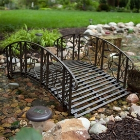 4 ft Steel Garden Bridge in black