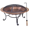 Large outdoor copper fire pit