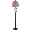 Vine Leaves Floor Lamp - Rubbed Bronze Finish