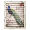 Peacock Window Shutter Wall Art