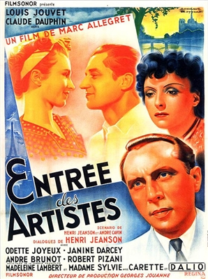 Entree des Artistes (1938) Marc Allegret; Louis Jouvet, Janine Darcey
