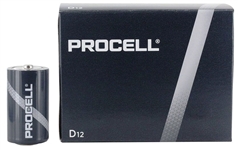 Duracell Procell Battery PC-D: PC1300  (Qty 12)