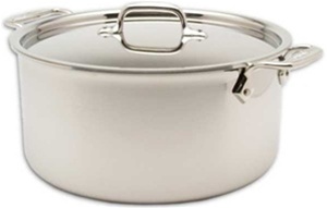 10 1/2 x 5 1/16" 8QT All-Clad&reg; Stainless Stockpot with Lid, cookware made in USA