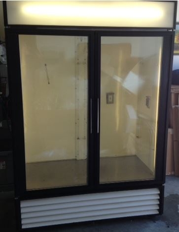 True Double Glass Door Chromotography Fridge