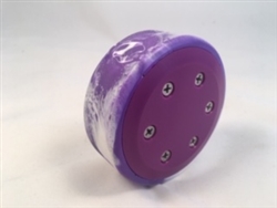 Swirly purple and white Puck