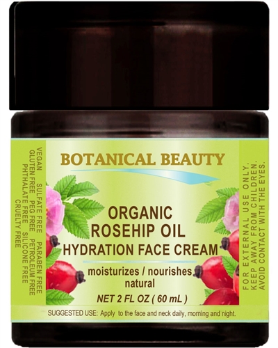 Botanical Beauty ORGANIC ROSE HIP OIL HYDRATION FACE CREAM