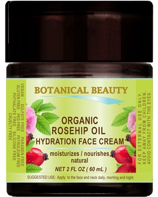 Botanical Beauty ORGANIC ROSE HIP OIL HYDRATION FACE CREAM