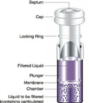 Mini-UniPrep Syringeless Filter, slit septa, nylon, 0.45 µm, 100/pk