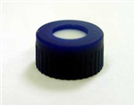 Cap Pak, Screw Blue Small Ribs w/ PTFE/Rubber Septa, 100/pkg