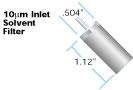 Inlet Solvent Filter w/ Stem, 10µm, for 1/16"OD tubing