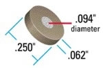 Frit SS Nat 2µm Ø.094 x .065 x Ø.2485