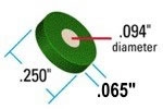 Frit PEEK Grn 2µm Ø.091 x .065 x Ø.250