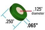 Frit PEEK Grn 2µm Ø.125 x .065 x Ø.250