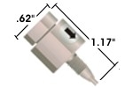 CV Inlet Non-Metallic 1/4-28I 10-32E