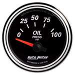 Auto Meter 1228 Designer Black II 0-100 Oil Pressure Gauge