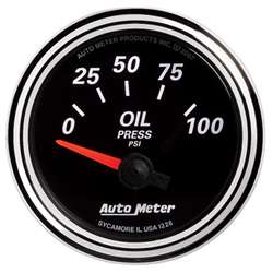 Auto Meter 1228 Designer Black II 0-100 Oil Pressure Gauge