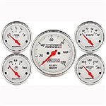 Auto Meter 1300 Arctic White 5 Piece Gauge Kit Box