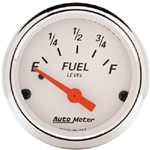 Auto Meter 1315 Arctic White 0 Ohms Empty-90 Ohms Full Fuel Level Gauge